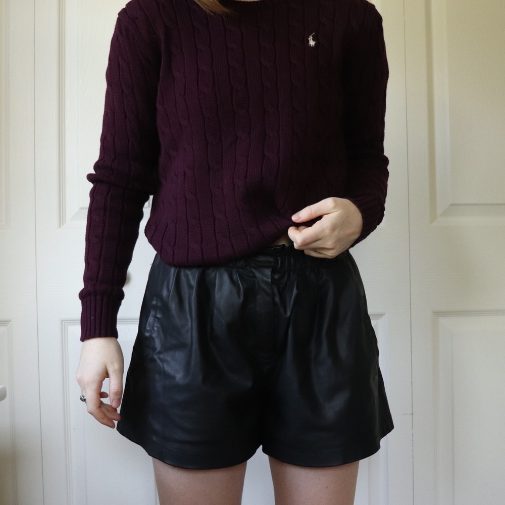 Zara Faux Leather Shorts